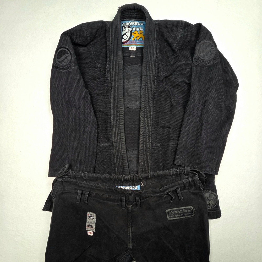 Vtg Shoyoroll Kimonos BJJ Gi  Mens A2 Black Pearl Weave Martial Arts Jiu Jitsu